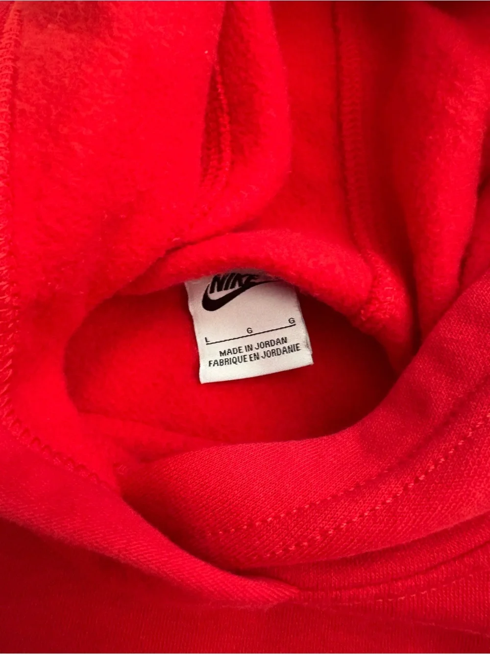Nike All Kids Fit Sportswear Club Fleece Hoodie- red, SZ L, NWOT